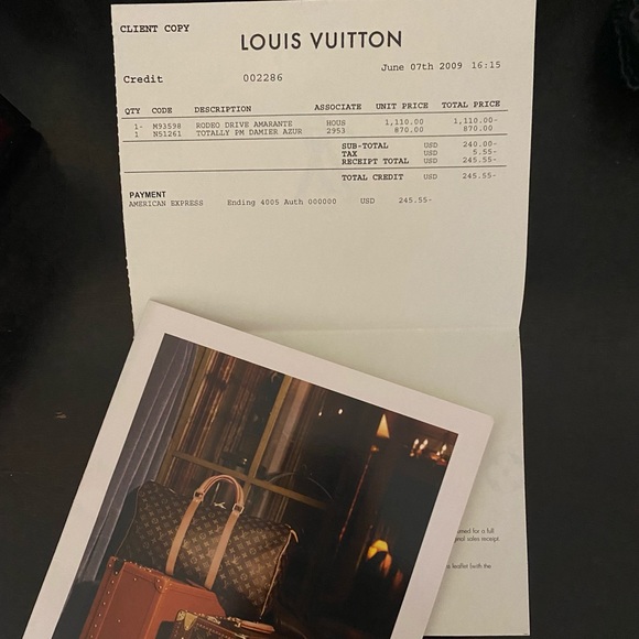 Louis Vuitton Damier Azur Totally Purse PM with original receipt - Picture 7 of 15